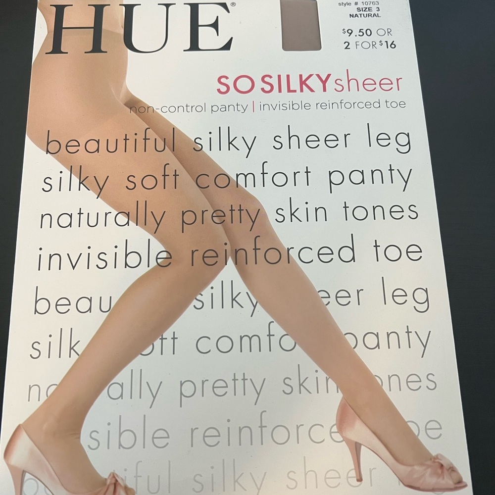 Hue So Silky Sheer Pantyhose - Natural